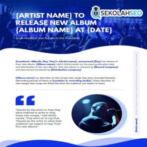 Template Press Release & Media Kit